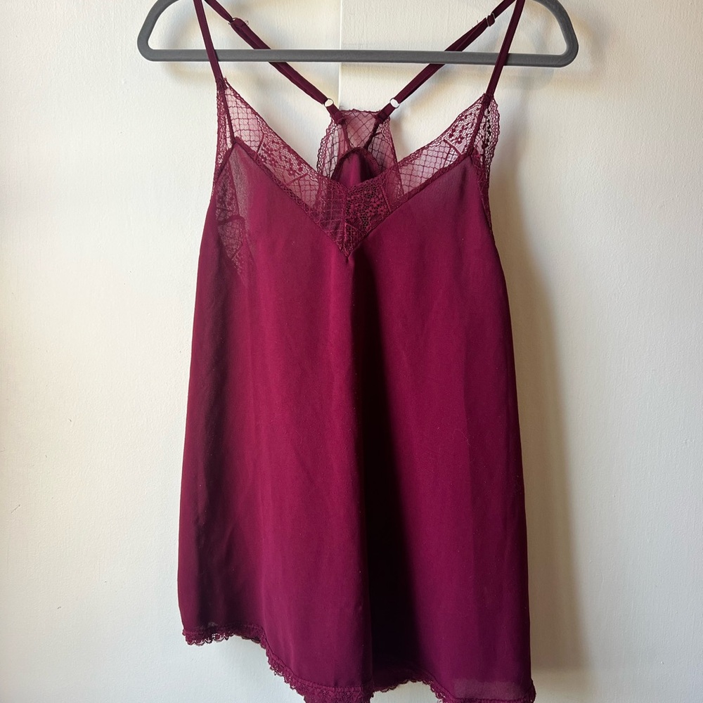 Chic Burgundy Lace Slip Chemise Burgundy Lingerie